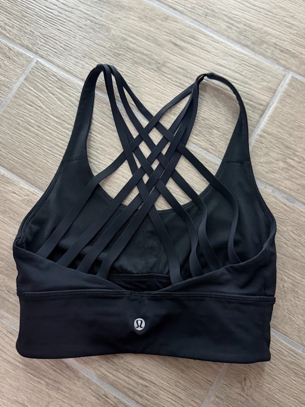 lululemon athletica Black Multi-Strap Crossback Sports Bra